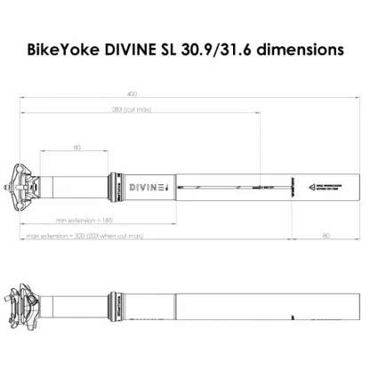 Tubo telescópico BikeYoke DIVINE SL 30.9 80mm - Imagen 4