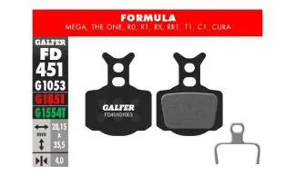 Pastillas Galfer Formula Mega, T1, R series, C1