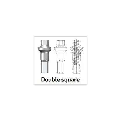Sapim Niple Double Square Polyax 14g/16mm (100 u) - Imagen 2