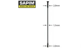 Rayo Sapim Laser negro straight-pull